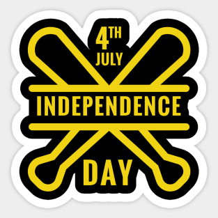 Independence Day Gelb Sticker